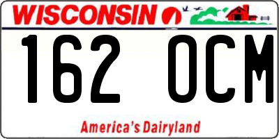 WI license plate 162OCM