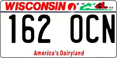 WI license plate 162OCN