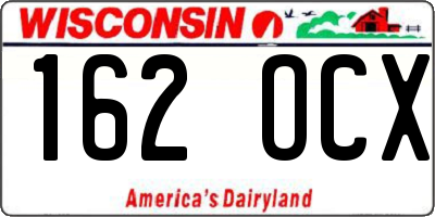 WI license plate 162OCX