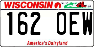 WI license plate 162OEW