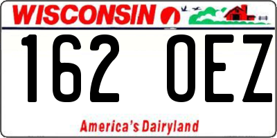 WI license plate 162OEZ