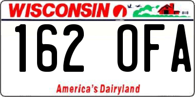 WI license plate 162OFA