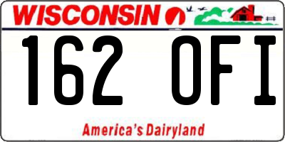 WI license plate 162OFI