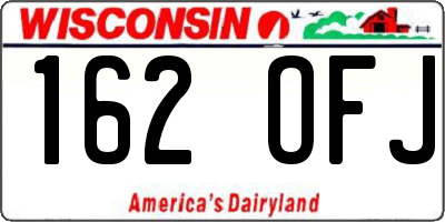 WI license plate 162OFJ