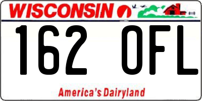 WI license plate 162OFL
