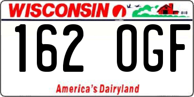 WI license plate 162OGF