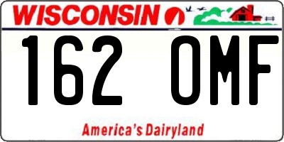 WI license plate 162OMF
