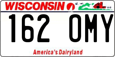WI license plate 162OMY