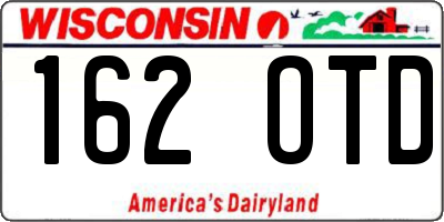 WI license plate 162OTD