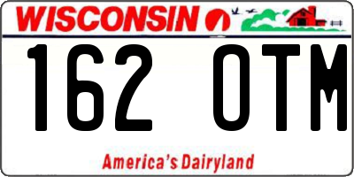 WI license plate 162OTM