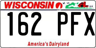 WI license plate 162PFX