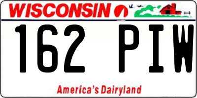 WI license plate 162PIW