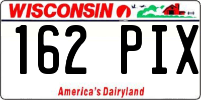 WI license plate 162PIX