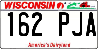 WI license plate 162PJA