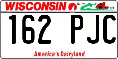 WI license plate 162PJC