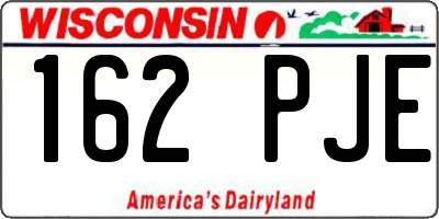 WI license plate 162PJE
