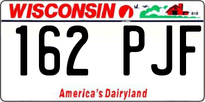 WI license plate 162PJF