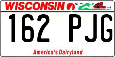 WI license plate 162PJG