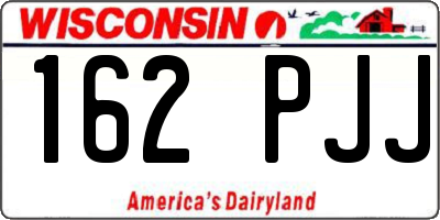 WI license plate 162PJJ