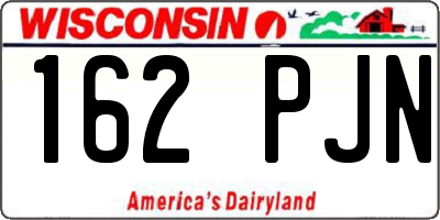 WI license plate 162PJN