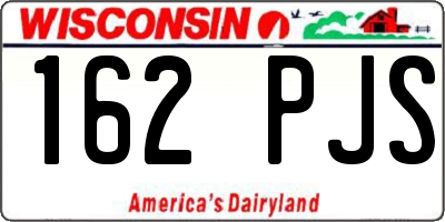 WI license plate 162PJS