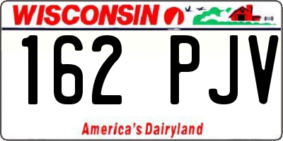 WI license plate 162PJV
