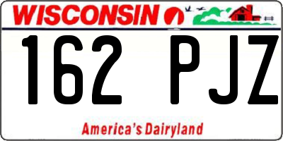 WI license plate 162PJZ