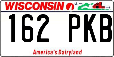 WI license plate 162PKB