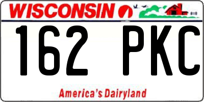 WI license plate 162PKC