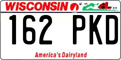 WI license plate 162PKD