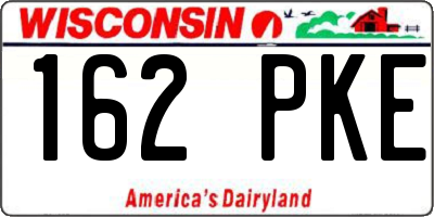 WI license plate 162PKE
