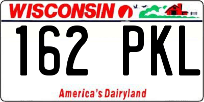 WI license plate 162PKL