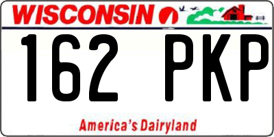WI license plate 162PKP