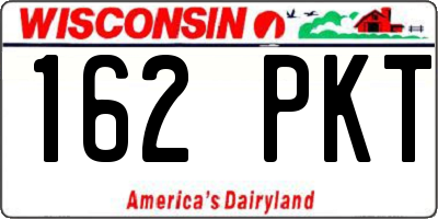 WI license plate 162PKT