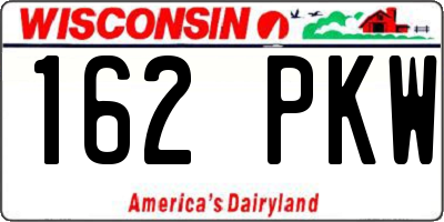 WI license plate 162PKW