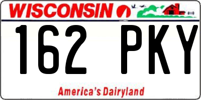 WI license plate 162PKY