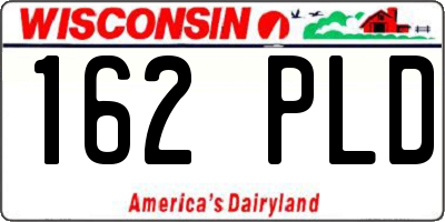 WI license plate 162PLD