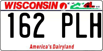 WI license plate 162PLH