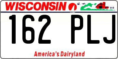 WI license plate 162PLJ