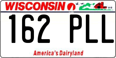 WI license plate 162PLL