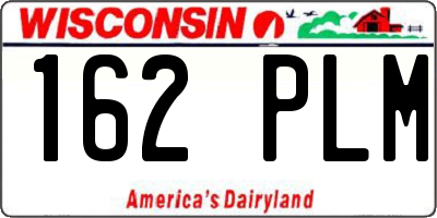 WI license plate 162PLM