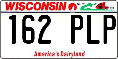 WI license plate 162PLP