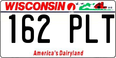 WI license plate 162PLT