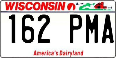WI license plate 162PMA