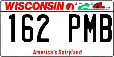 WI license plate 162PMB