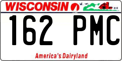 WI license plate 162PMC