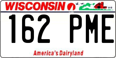 WI license plate 162PME