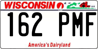 WI license plate 162PMF