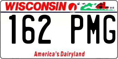WI license plate 162PMG