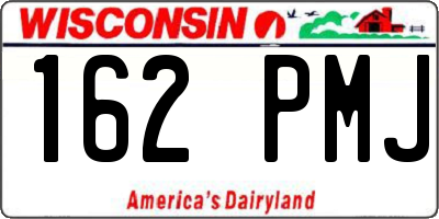WI license plate 162PMJ